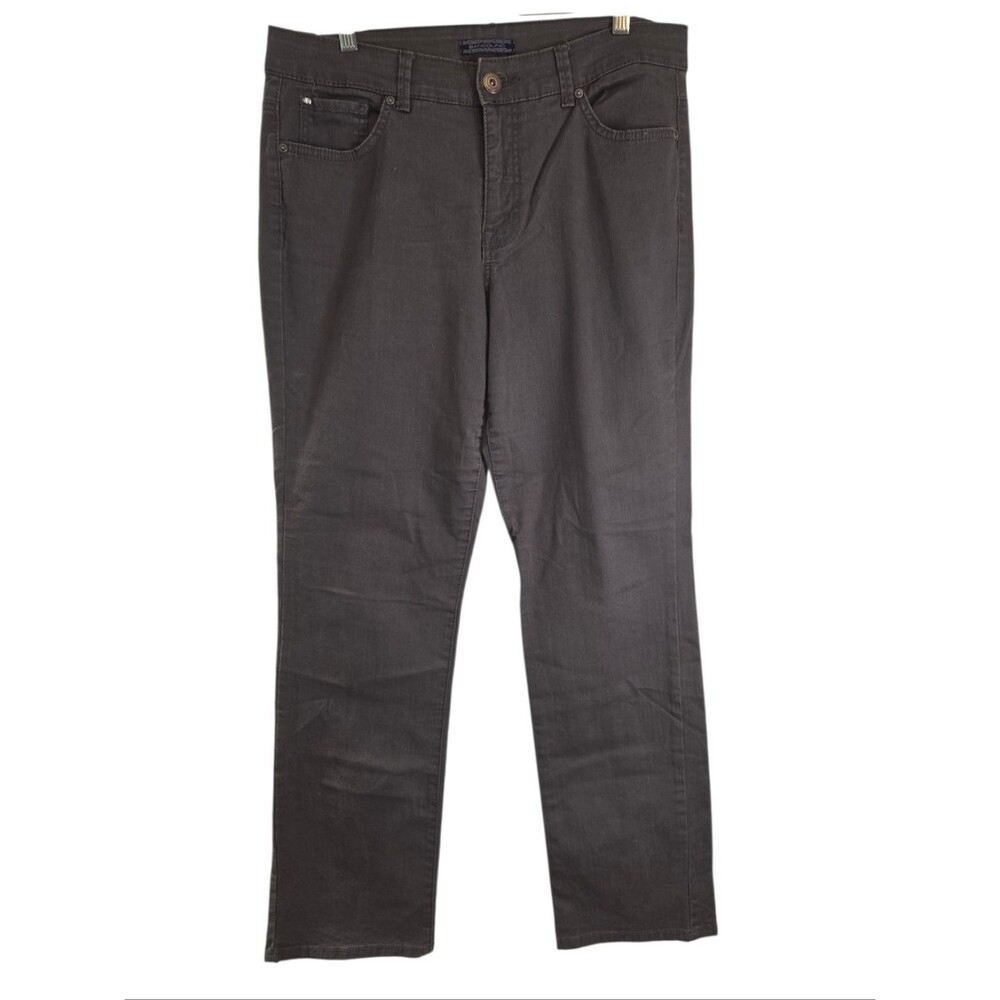 Bandolino Gray Stretch Straight Leg Jeans